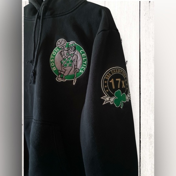 Mitchell & Ness Boston Celtics Champion City Hoodie Sweater Pullover Mens Sz Med - Picture 4 of 11